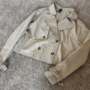 Women's Tan Cropped Jacket